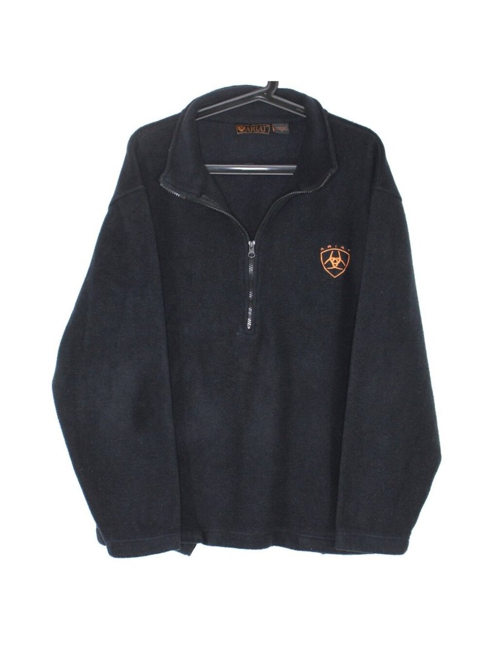 Ariat Mens Medium Spell Out Logo 1/4 Quarter Zip Fleece Sweater B1169